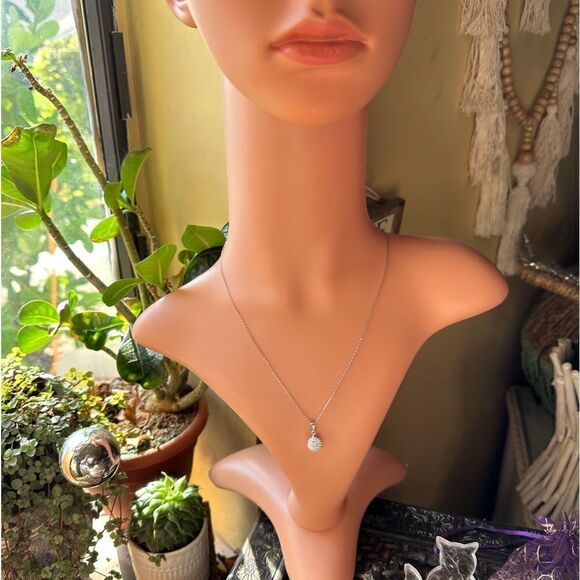 CZ Fireball Sterling Silver Necklace - Picture 3 of 5